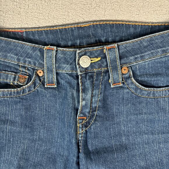 True Religion Johnny Jeans Women’s Size 29 Fit 32x31 Low Rise Straight Leg Jeans - Picture 6 of 14